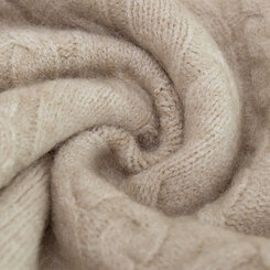 スクエアネックバルーンスリーブケーブルニット6色