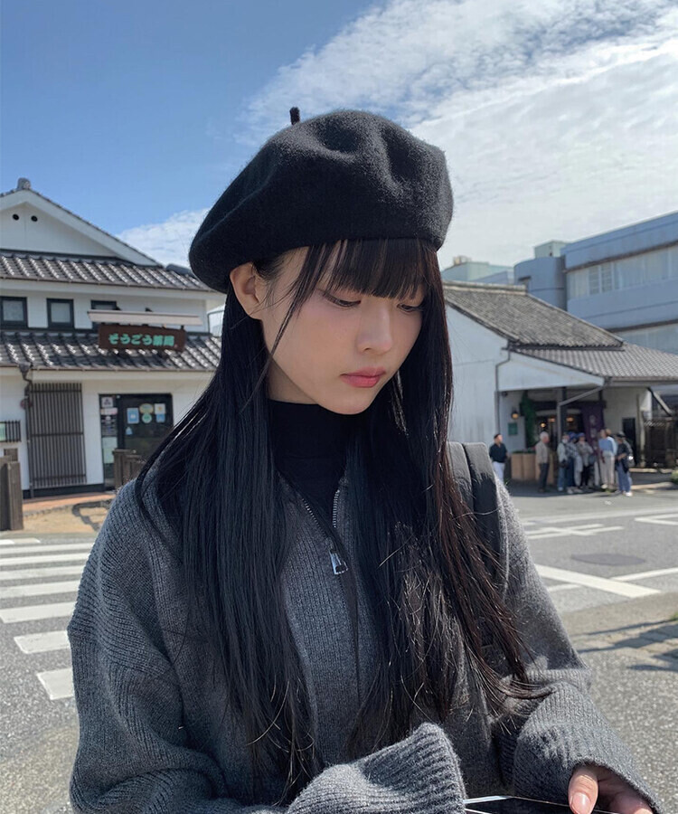 dimmoire ディムモアール ベレー帽 黒 帽子 ロゴ 地雷 ◇ - 𝐃𝐢𝐦𝐌𝐨𝐢𝐫𝐞 𝟐𝟎𝟐𝟑 𝐒𝐩𝐫𝐢𝐧𝐠 - ◇ 【 闘心