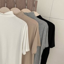 半袖Tシャツ ハーフネックTシャツ