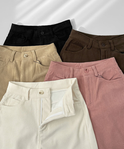 2XL골덴 코듀로이 벨로아 융털기모 롱와이드 팬츠