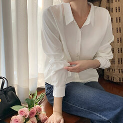 リンクルフリークロップドブラウス Ivory