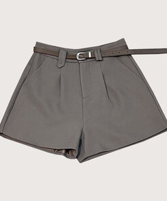 【SET】タックスラックスショートパンツ ベルト