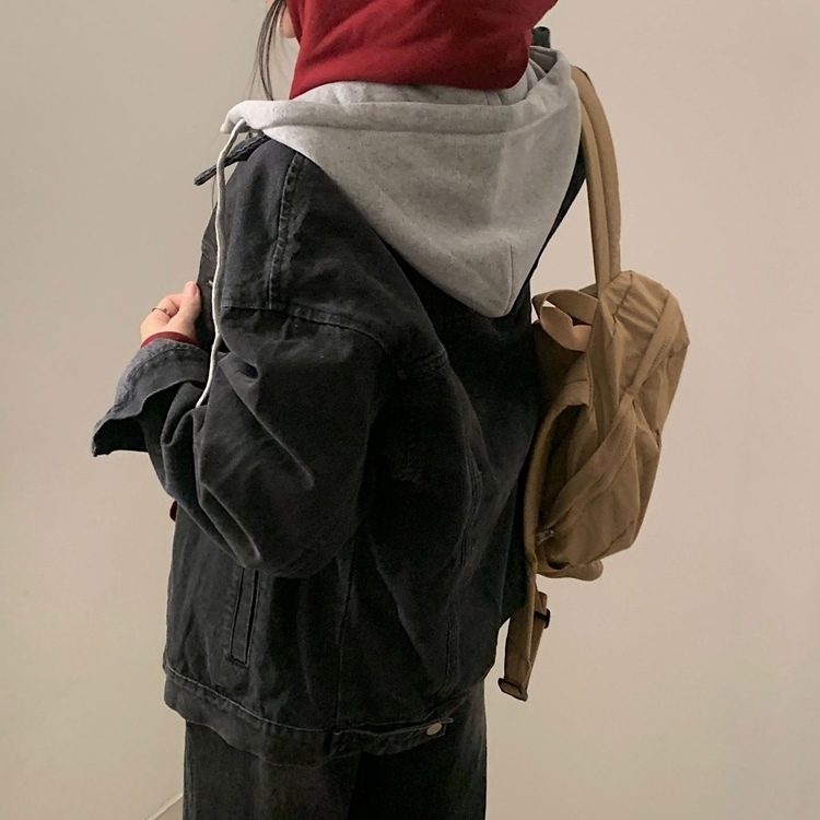 대디 오버핏 남녀공용 빅사이즈 후드 데님 청자켓 3color 흑청