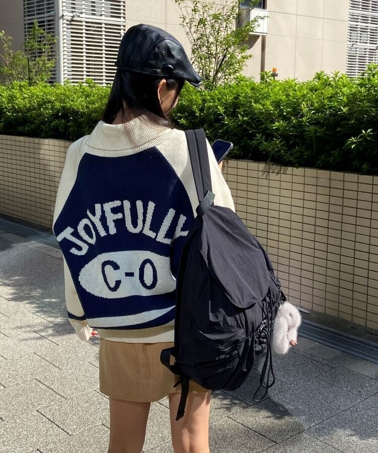 ストリングナイロンバケットバックパック5色 ブラック