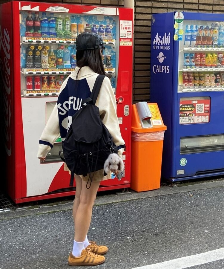 ストリングナイロンバケットバックパック5色 ブラック