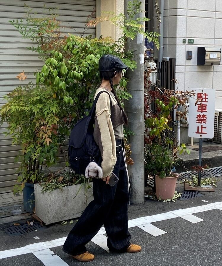 ストリングナイロンバケットバックパック5色 ブラック