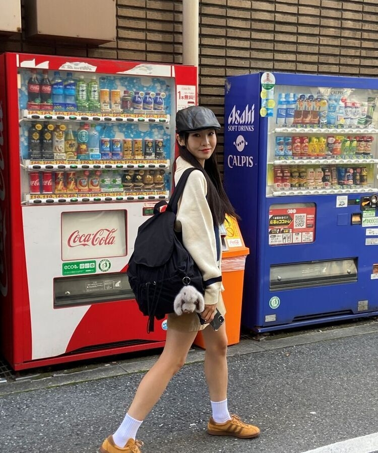 ストリングナイロンバケットバックパック5色 ブラック