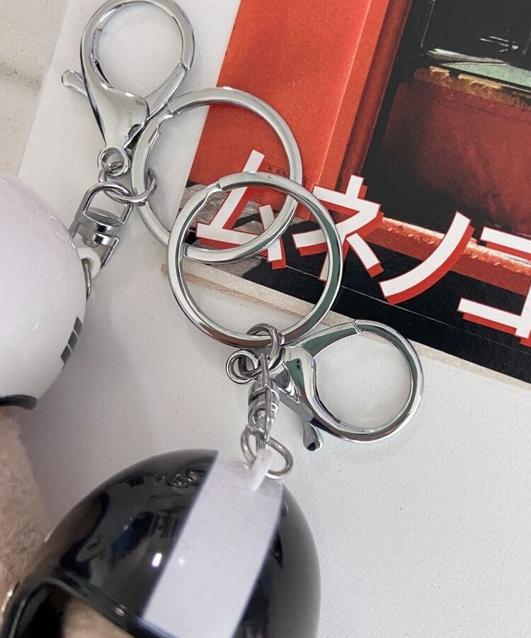 ヘルメットベアのぬいぐるみキーリングキーホルダー