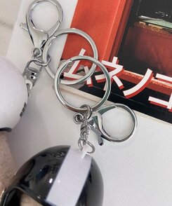 ファッション雑貨 ヘルメットベアのぬいぐるみキーリングキーホルダー