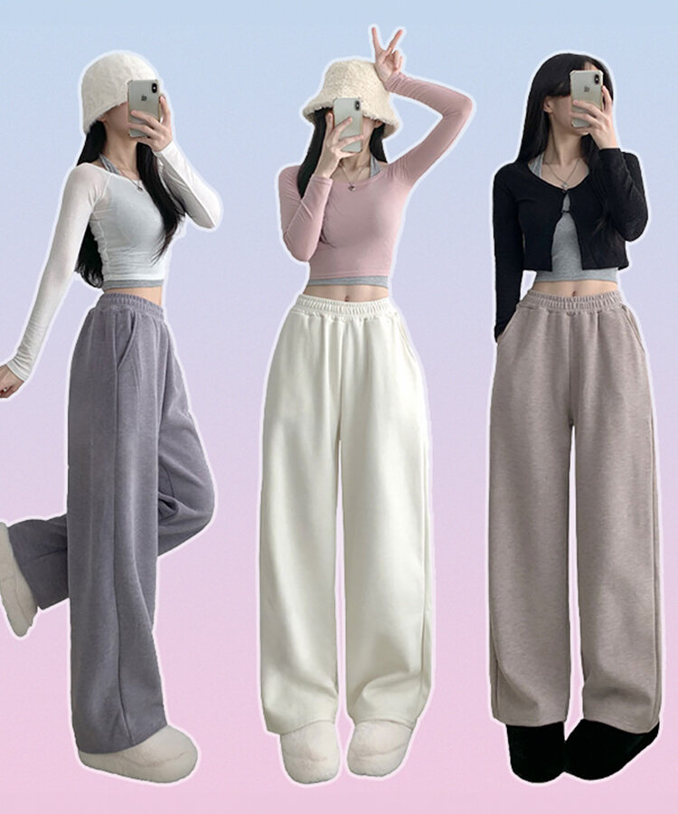 【SHORT/LONG 丈別】起毛ワイドトレーニングパンツ8色