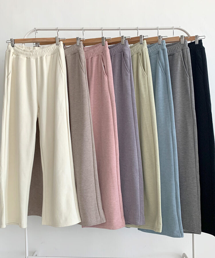 【SHORT/LONG 丈別】起毛ワイドトレーニングパンツ8色