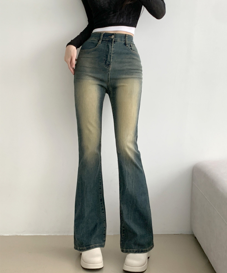 디서 히든밴딩 워싱 Y2K 부츠컷 데님팬츠 빈티지