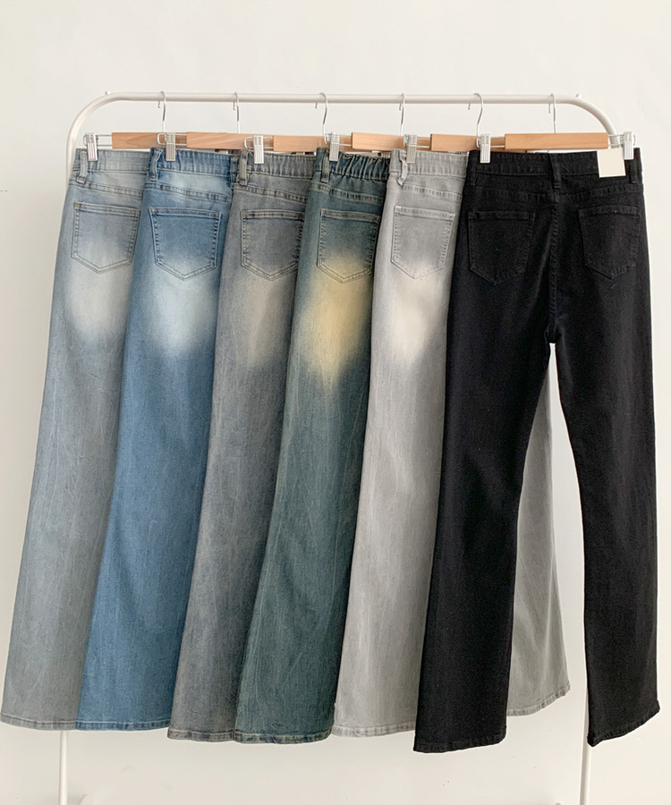 디서 히든밴딩 워싱 Y2K 부츠컷 데님팬츠