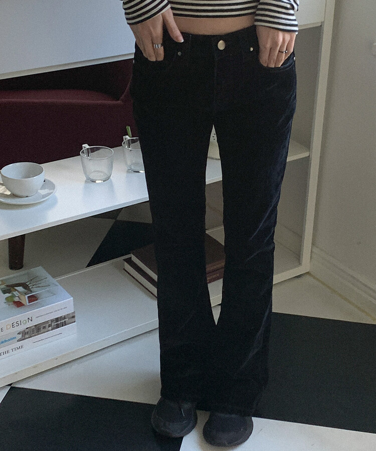 VALABASAS / ブーツカットパンツ/28/コットン ベルベットブーツカットパンツ｜ブーツカット｜韓国ファッション通販 SONA