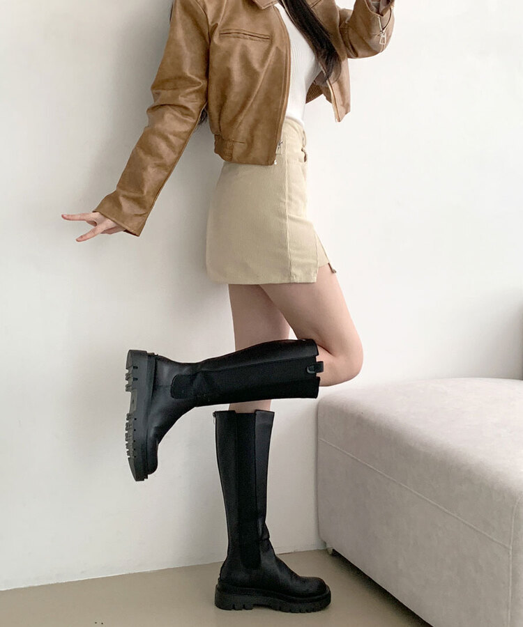 소나 밑트임 코듀로이 미니 스커트