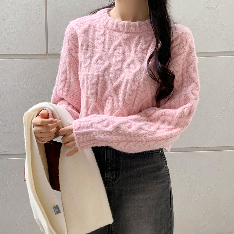 ケーブルクロップドニット｜ニット｜韓国ファッション通販 SONA