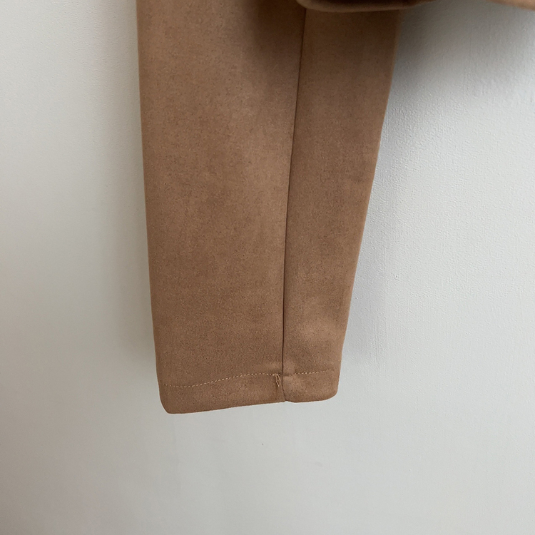 ショルダーパッドスエードクロップジップアップジャケット