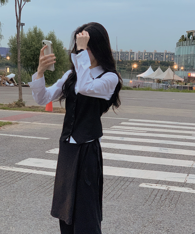 시크원　レイヤード　スカートパンツ　bohemian seoul blackup 시크원 レイヤード スカートパンツ bohemian seoul blackup