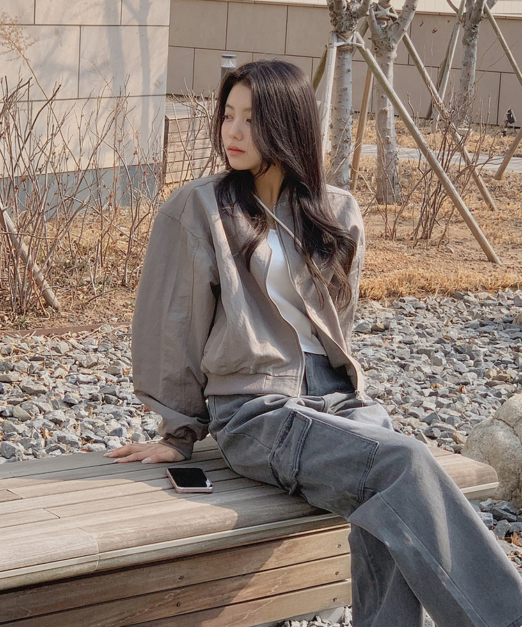 アースカラーフライトナイロンジャンパー｜ジャンパー｜韓国