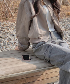 韓国 IDWS ナイロン ジャンバー アースカラーフライトナイロンジャンパー｜ジャンパー｜韓国