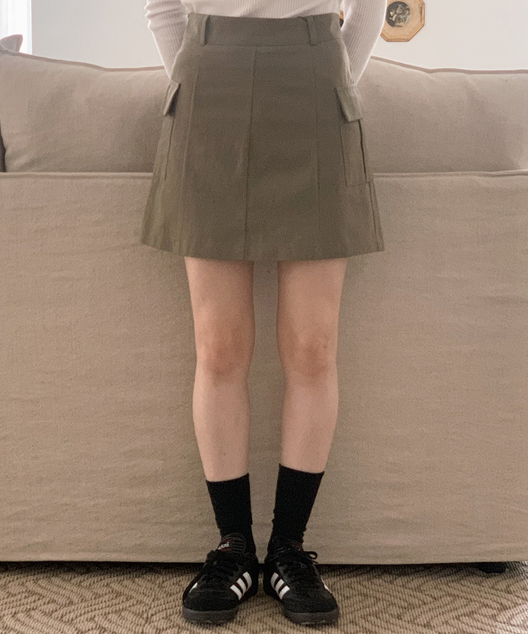 SHORT/BASIC 丈別】カーゴポケットコットンミニスカート｜ミニ