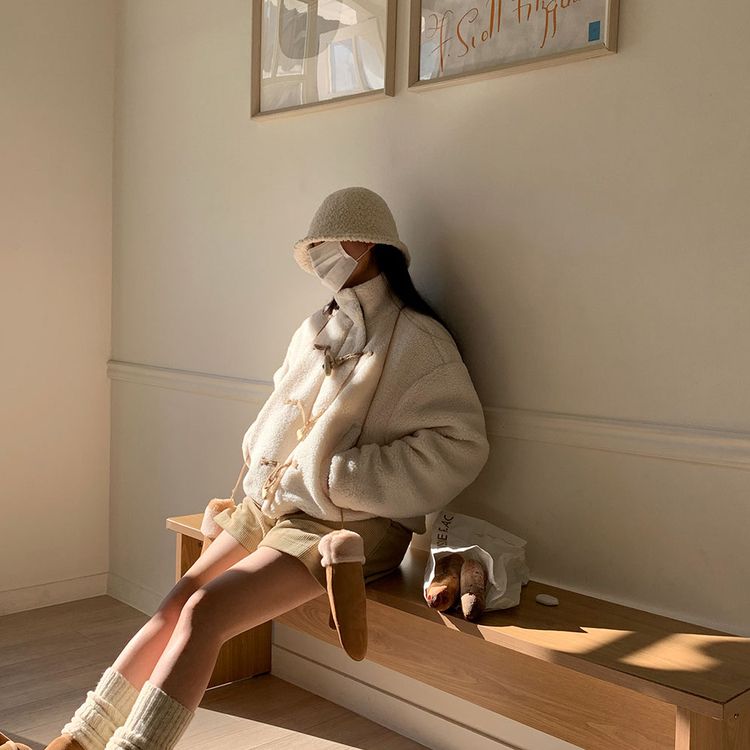 キルティング裏地トグルボタンボアショートジャンパー｜ジャケット