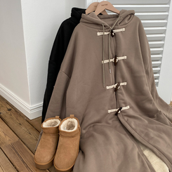 발끝까지 따듯하게 안감 양털 떡볶이 후드 롱 야상