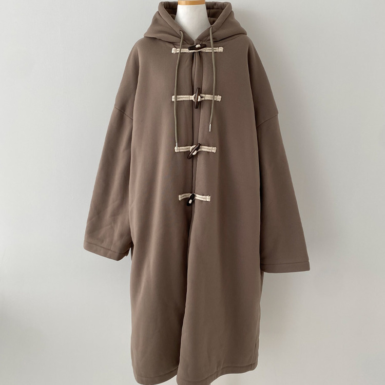 발끝까지 따듯하게 안감 양털 떡볶이 후드 롱 야상