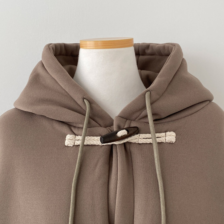 발끝까지 따듯하게 안감 양털 떡볶이 후드 롱 야상