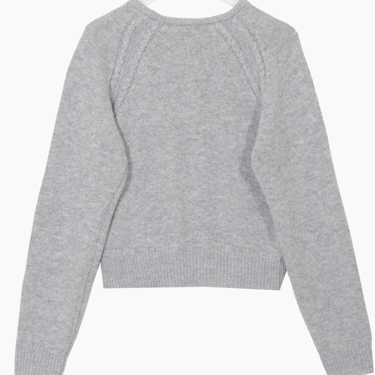 ラグランクロップラウンドニット5色