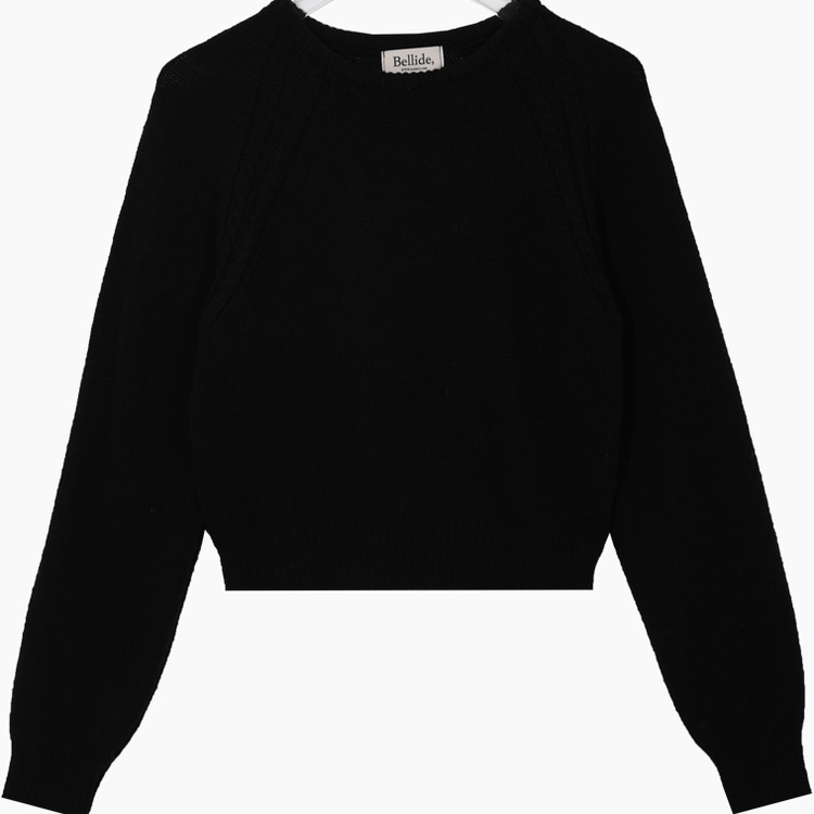 ラグランクロップラウンドニット5色