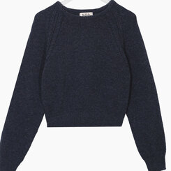 ラグランクロップラウンドニット5色