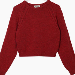 ラグランクロップラウンドニット5色