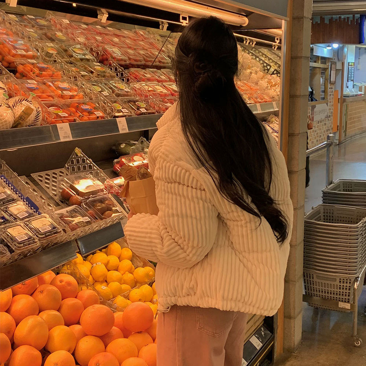 コーデュロイハイネックショートジャンパー IVORY