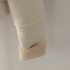 찬바람차단 따숩 양털 하이넥 스웨이드 버클 크롭 무스탕 숏 자켓