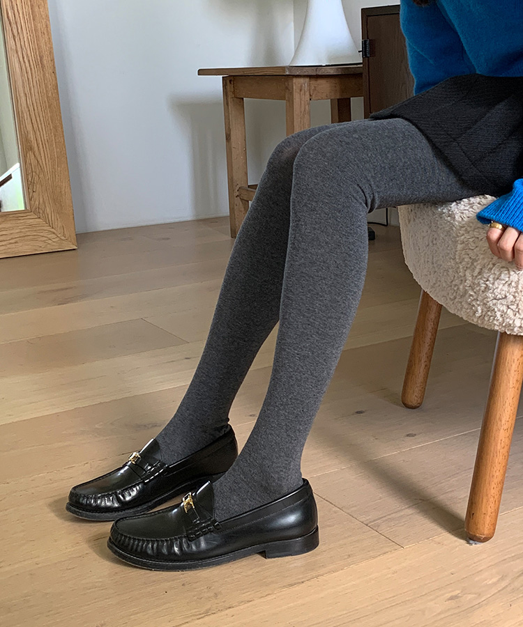 コットンタイツ チャコール