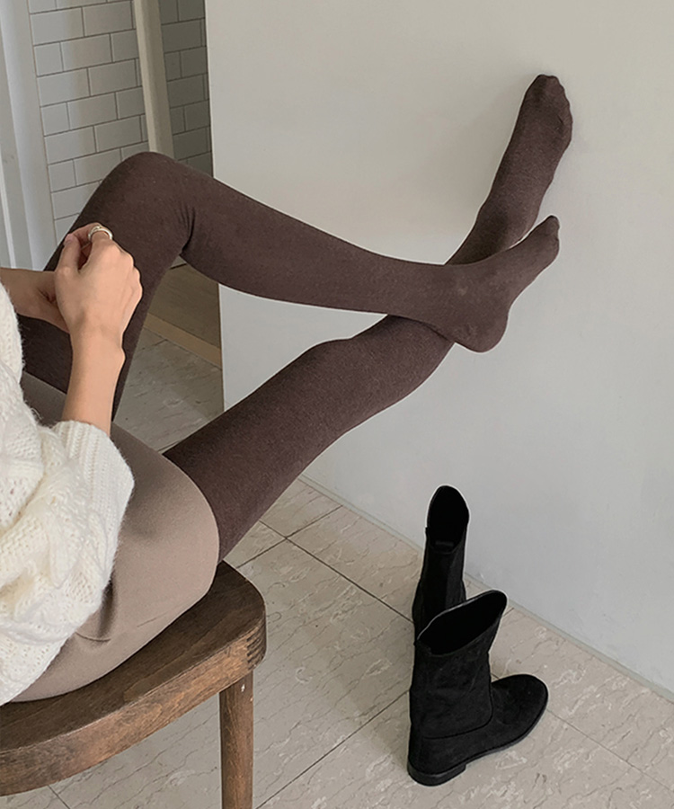 コットンタイツ ブラウン