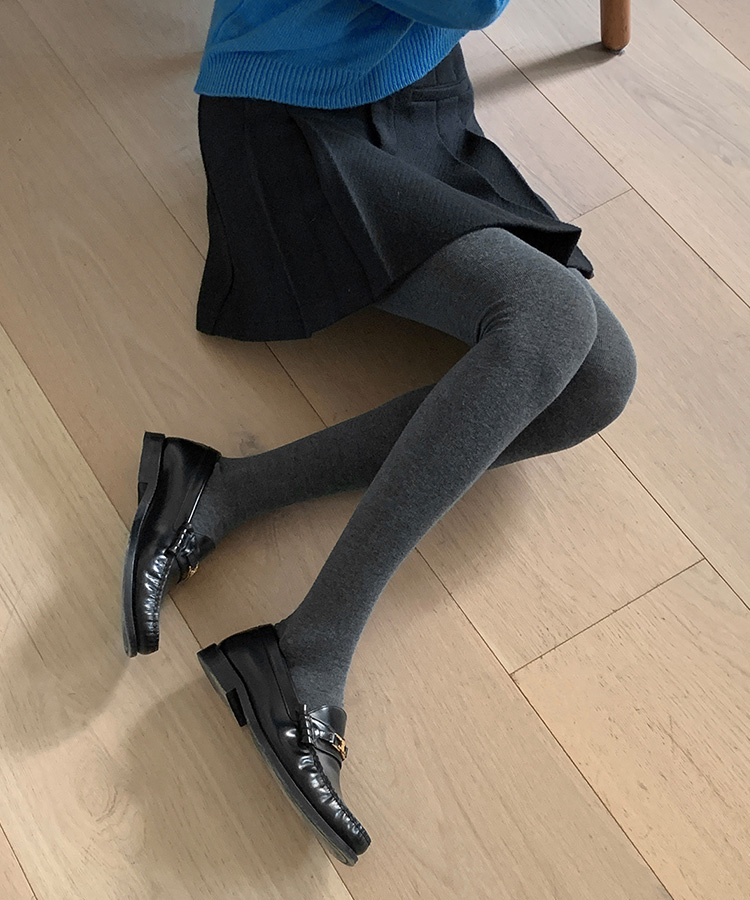 コットンタイツ チャコール