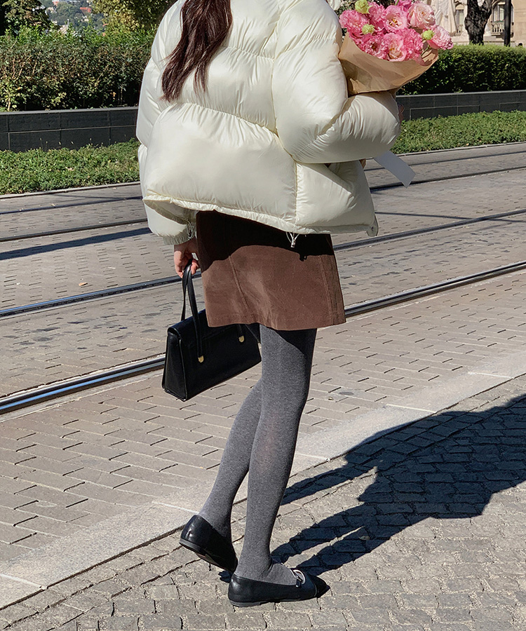 コットンタイツ チャコール