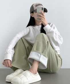 【SHORT/LONG丈別】ワイドトレーニングパンツ8色 LIGHT GREEN