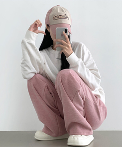 【SHORT/LONG丈別】ワイドトレーニングパンツ8色 PINK