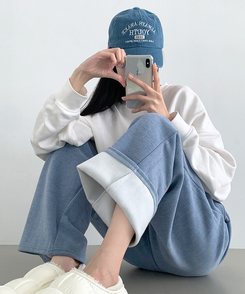 【SHORT/LONG丈別】ワイドトレーニングパンツ8色 AQUA