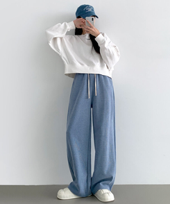 【SHORT/LONG丈別】ワイドトレーニングパンツ8色 AQUA