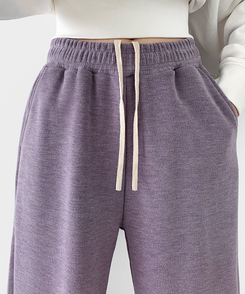 【SHORT/LONG丈別】ワイドトレーニングパンツ8色 PURPLE