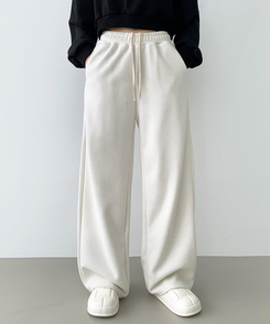 【SHORT/LONG丈別】ワイドトレーニングパンツ8色 IVORY