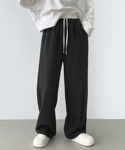 【SHORT/LONG丈別】ワイドトレーニングパンツ8色 BLACK