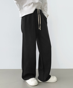【SHORT/LONG丈別】ワイドトレーニングパンツ8色 BLACK