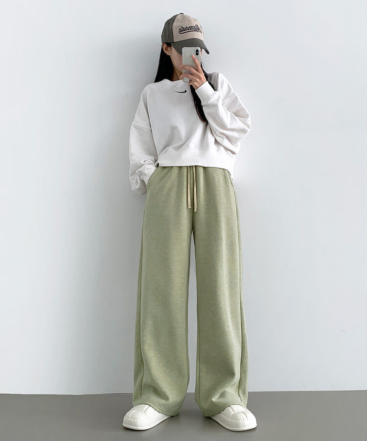 【SHORT/LONG丈別】ワイドトレーニングパンツ8色 LIGHT GREEN