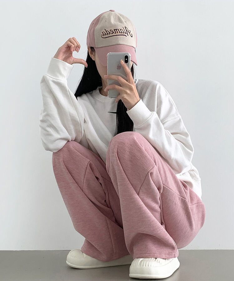 【SHORT/LONG丈別】ワイドトレーニングパンツ8色 PINK