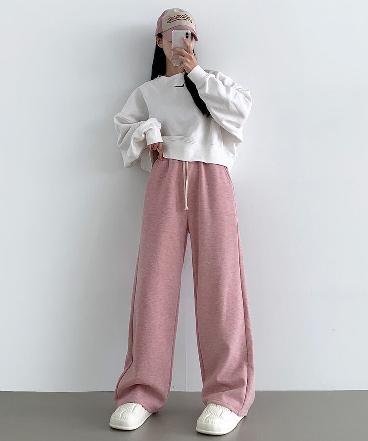 【SHORT/LONG丈別】ワイドトレーニングパンツ8色 PINK